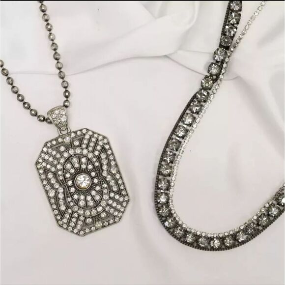 Paula Abdul FYG Crystal Strand Pendant 28" Necklace Excellent condition - Picture 5 of 7